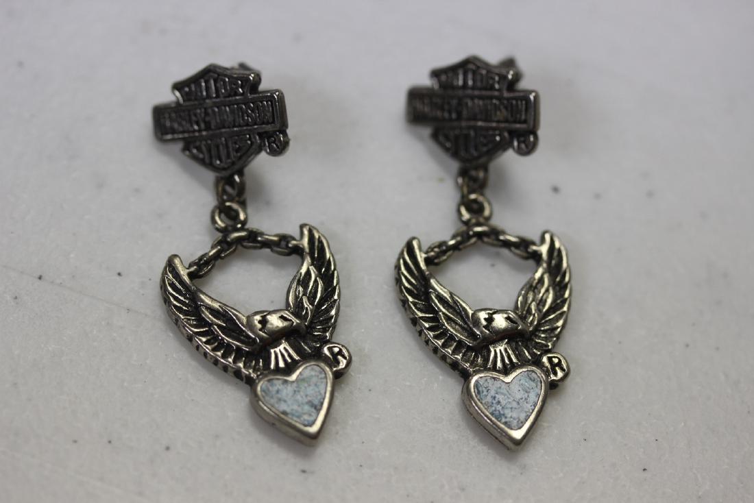 Pair of Harley Davidson Vintage Earrings: as shown