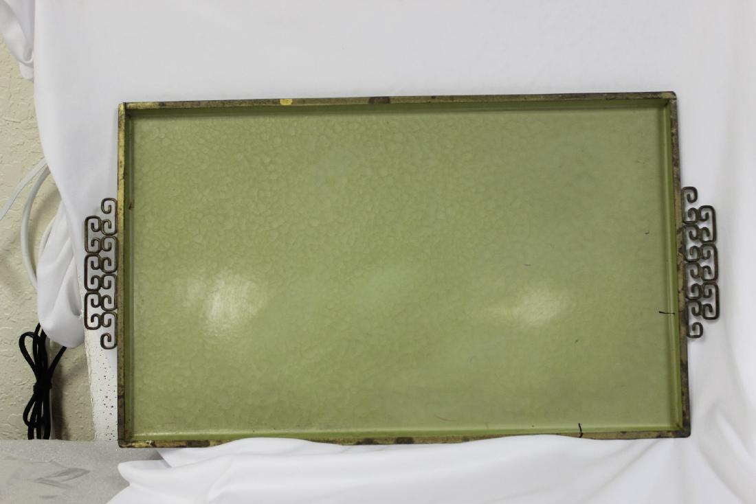 A Mid Century Modern Enamel on Metal Tray: 19" x 12 3/4"