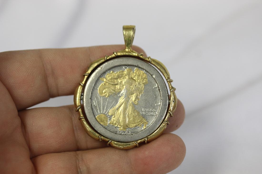 A Coin Pendant: coin= 1943 half dollar