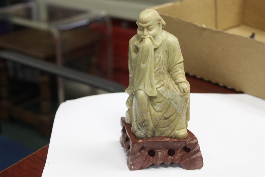 A Chinese Soapstone Figurine: 6 1/8" tall