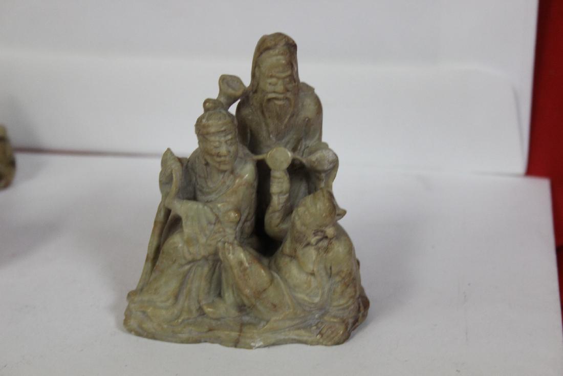 A Vintage Chinese Soapstone: 4 3/8" tall - as found