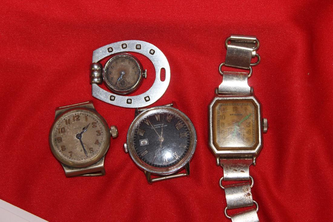 Lot of 4 Watches: to include clinton, elgin,krisrose and timex - all needs to be fixed - as found