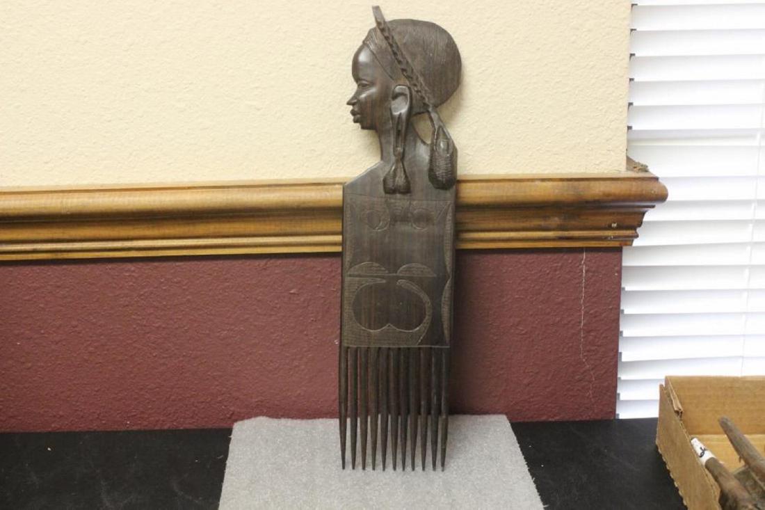 An Ebony African Comb?: 14" long