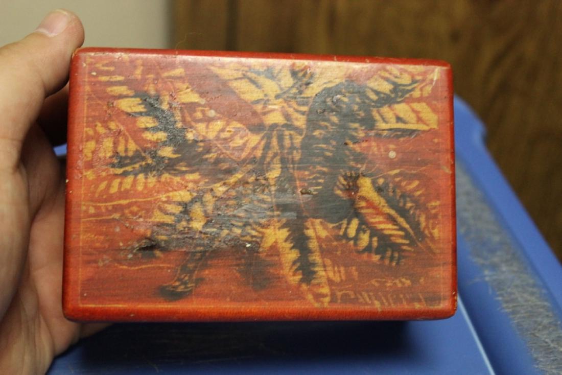 A Vintage Wooden Box: 4 1/2" wide