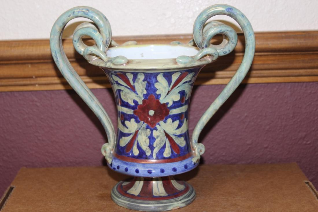 An A.R. Majolica Style Urn: Most likely Alberto Rubboli - From Italy - Early 1900's - Lusterware - 8 1/8" tall