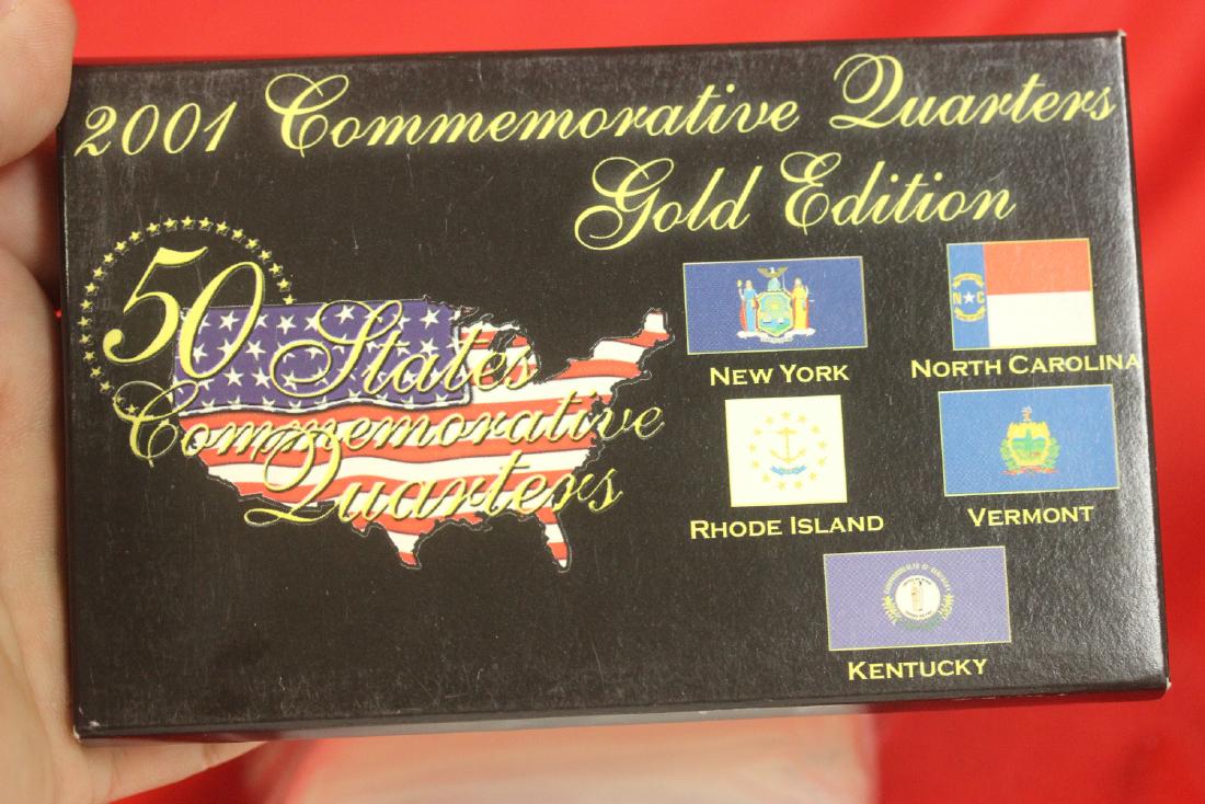 2001 Commemorative Quarters: Gold edition with COA
