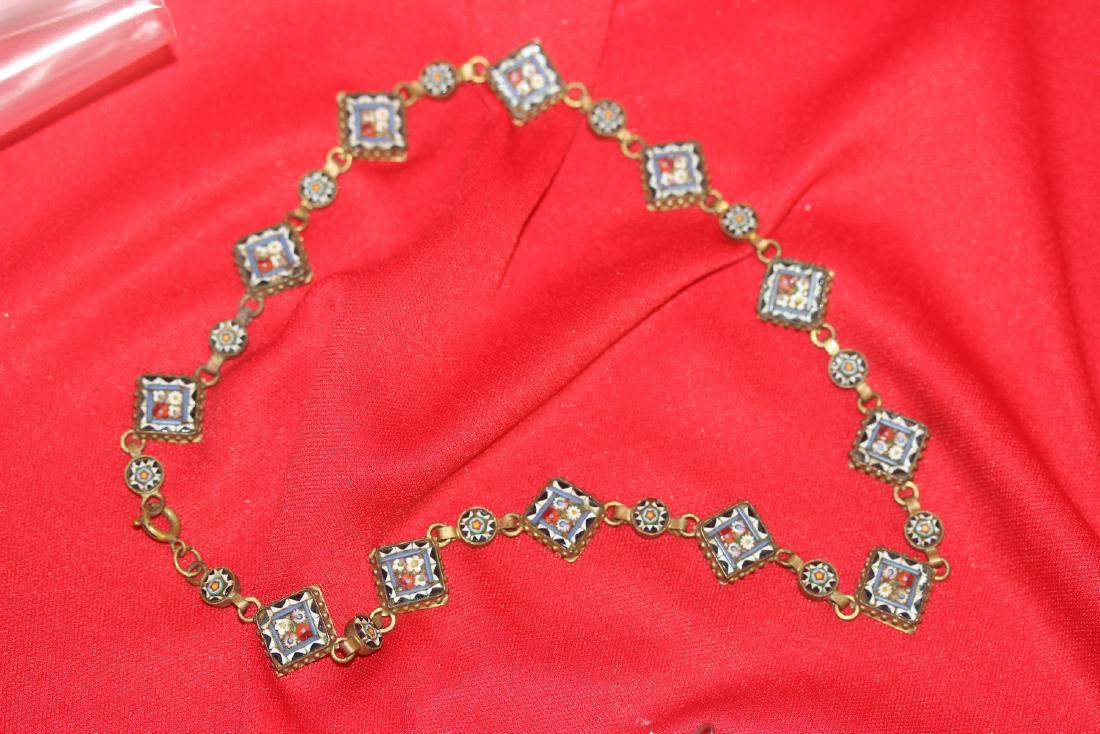 An Italian Vintage Micro Mosaic Choker: Marked Italy - beautiful