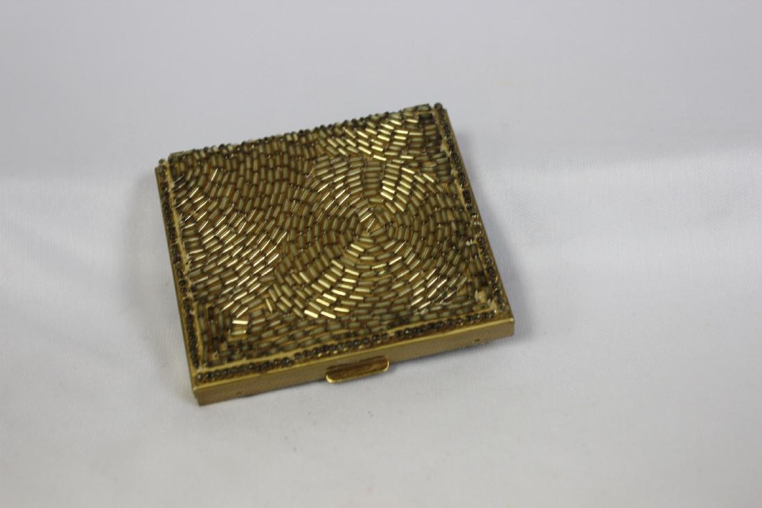 A Beaded Compact by Schildkraut: 2 1/8" x 2 1/2"