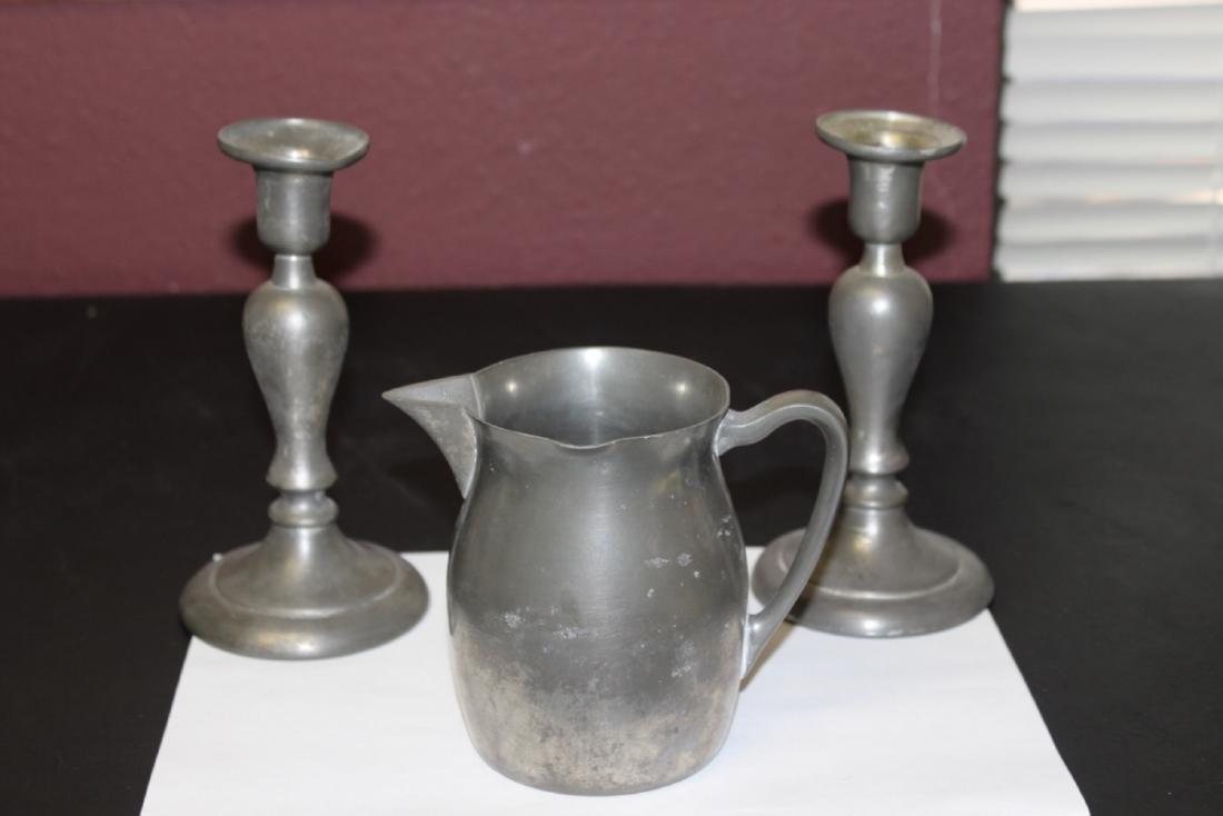 Lot of 3 Royal Holland Pewter: Daalderop KMD Tiel - Tallest= 7" tall - please note minor dents
