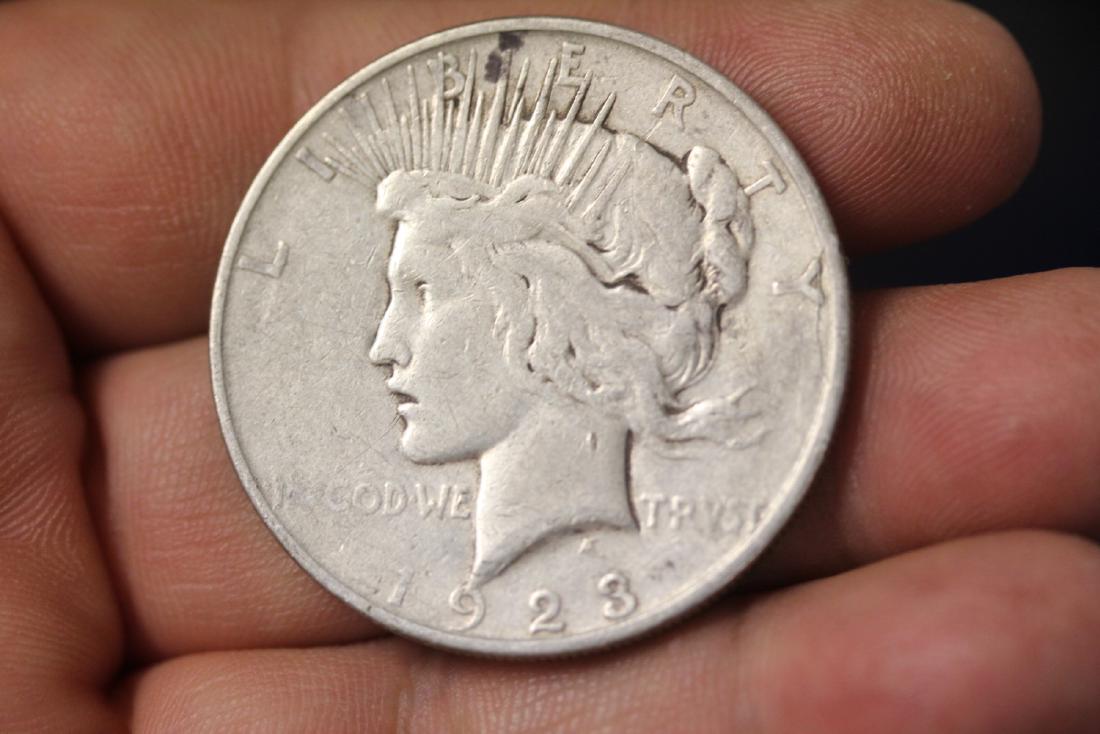 1923-D Peace Silver Dollar: as shown