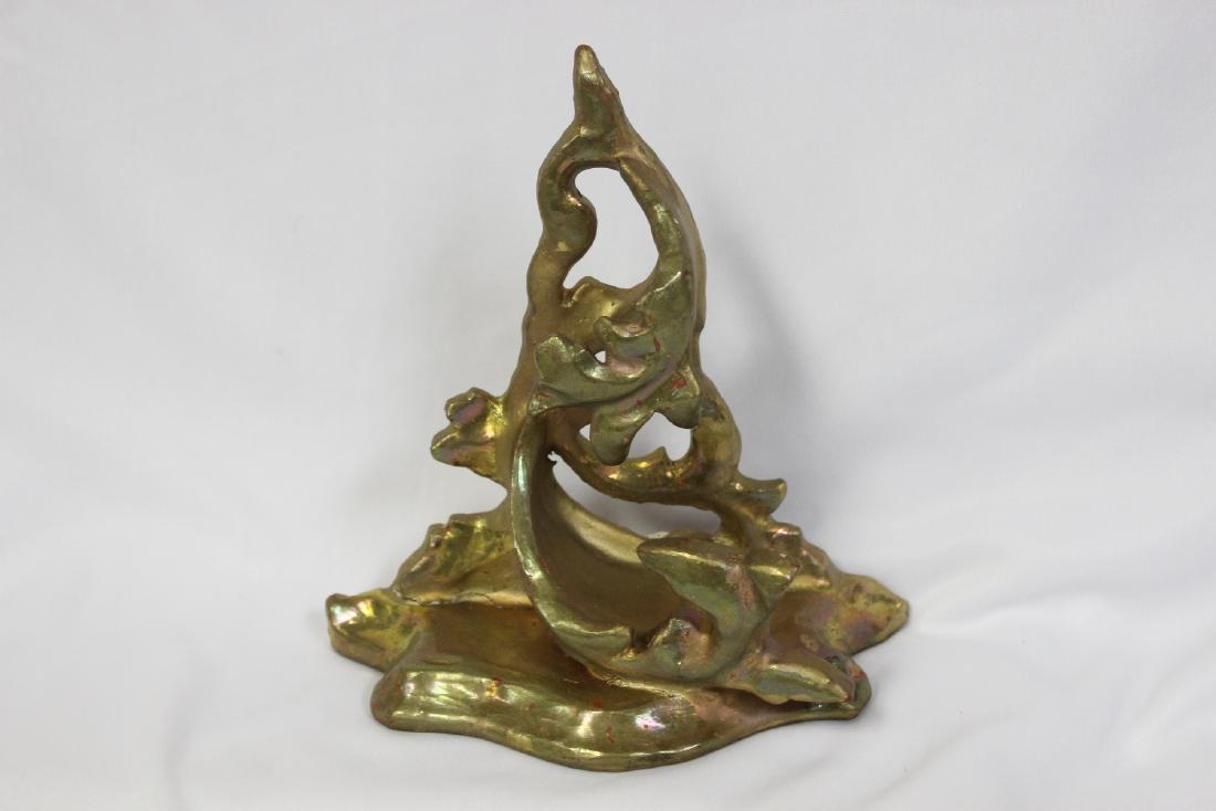 Vintage Gilt Wood Hanger: 7" tall