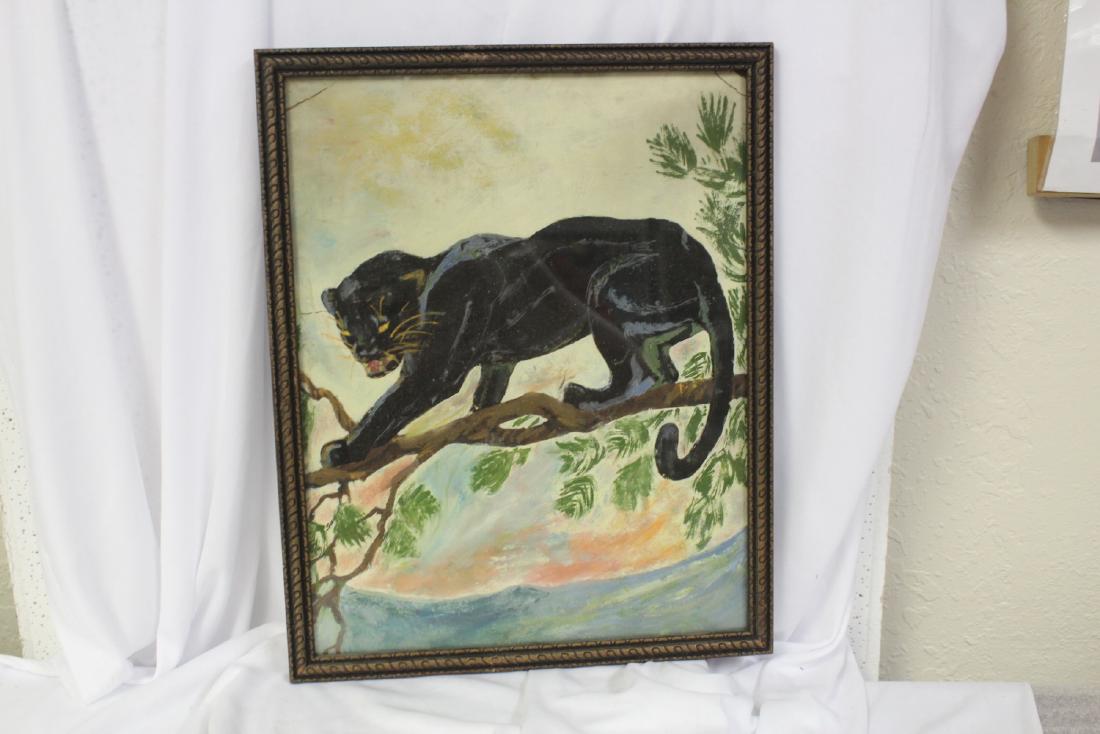Oil Painting of Black Panther: 15" x 12"