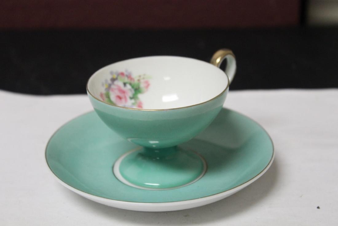 A Noritake Cup and Saucer: cup = 2" tall