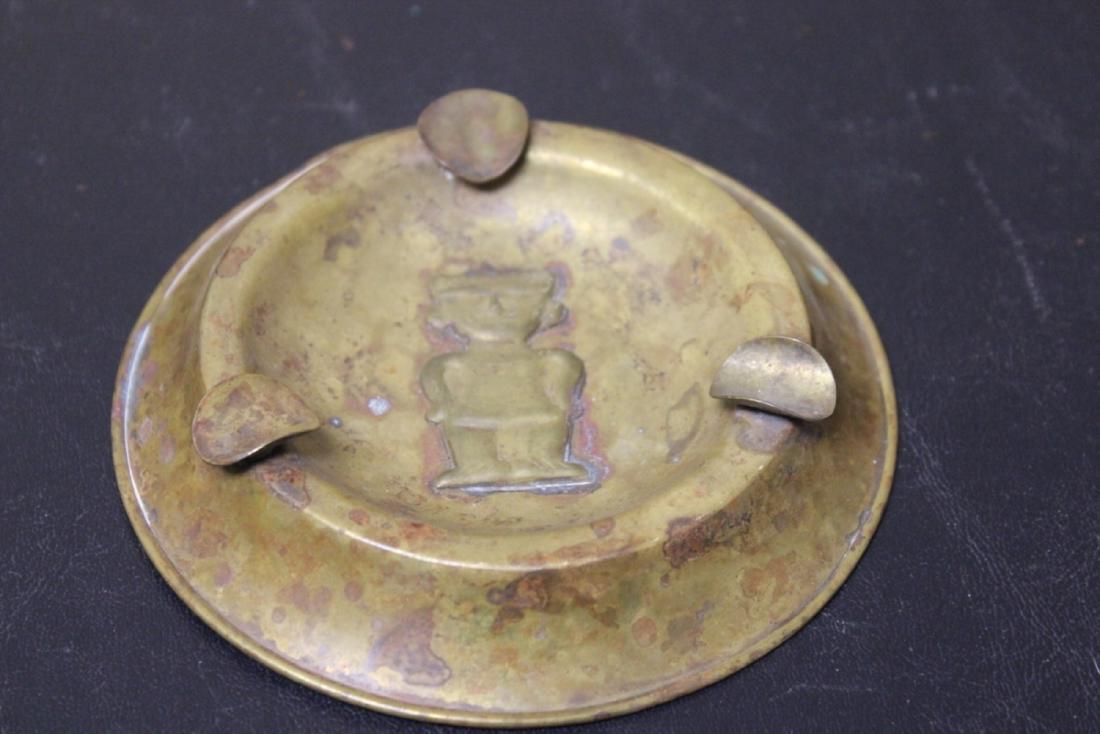 A Vintage Metal Ashtray: 4 3/8" in diameter