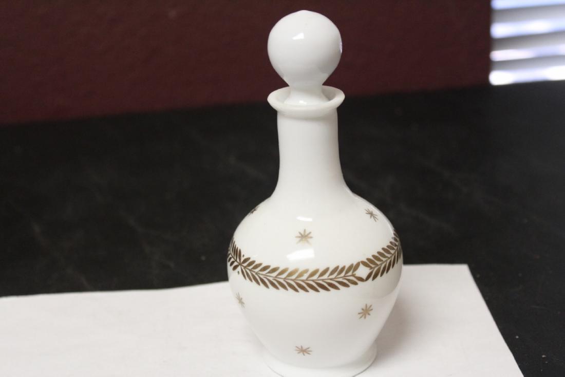 A Czechoslovakia Ceramic Perfume Bottle: Vintage - 6 1/8" tall