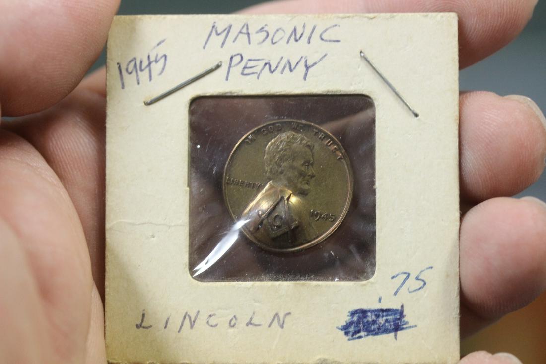 A Masonic Penny - 1945: as shown