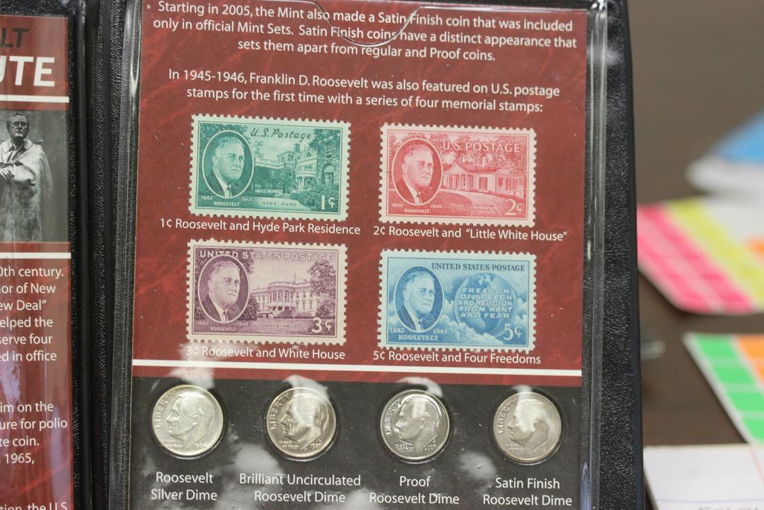 Roosevelt Stamp and Coin Set: by First Commemorative Mint Inc