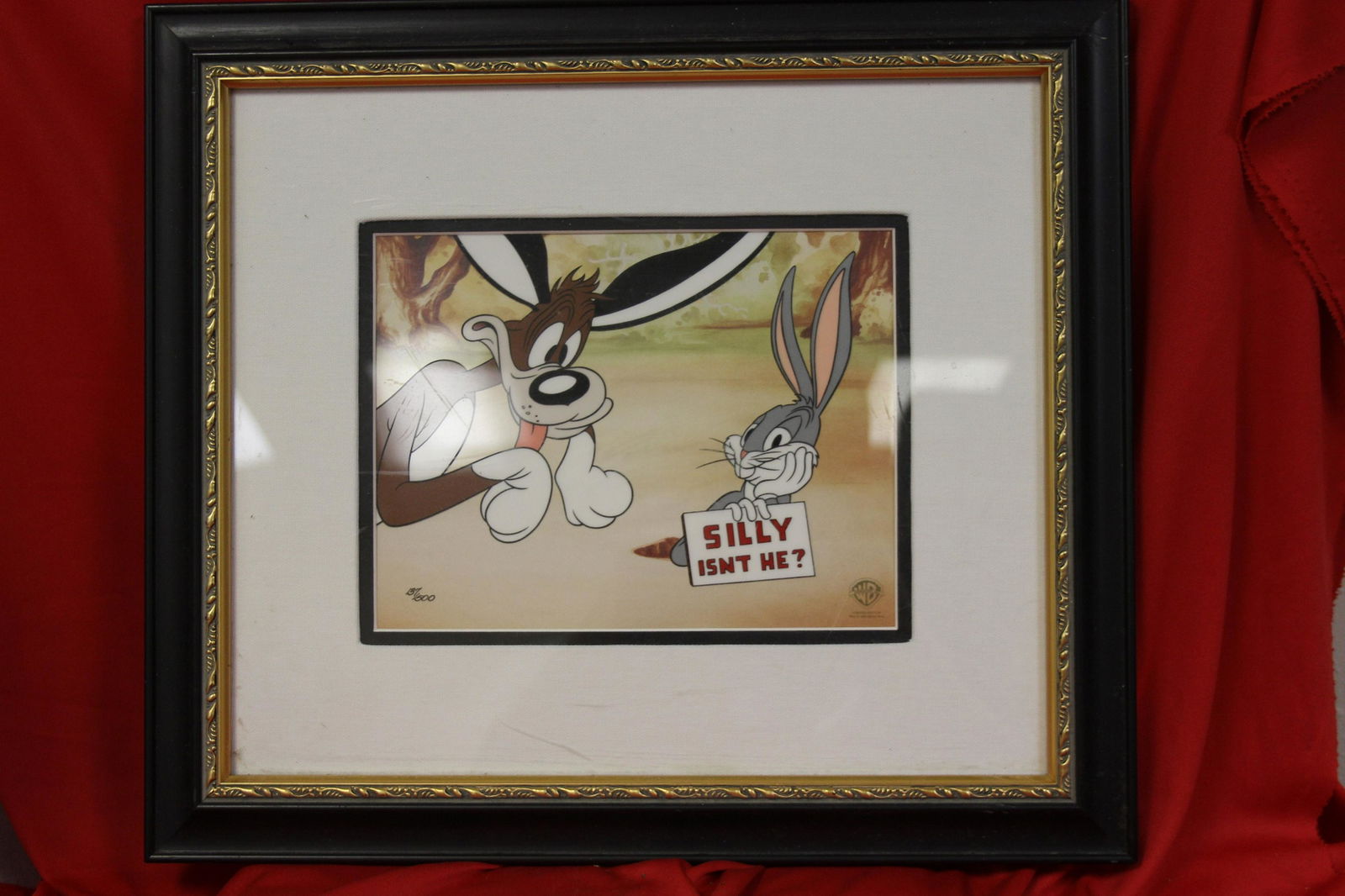 A Warner Brother Cell: COA on back - overall= 16 1/4" x 14 1/4"