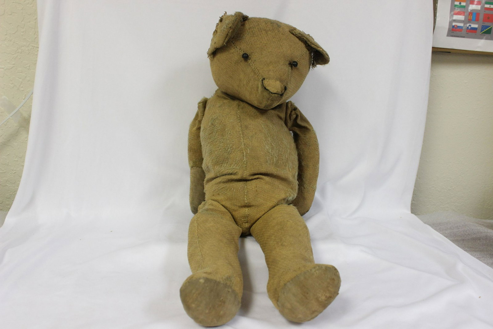 An Old Teddy Bear: 23" tall - as found