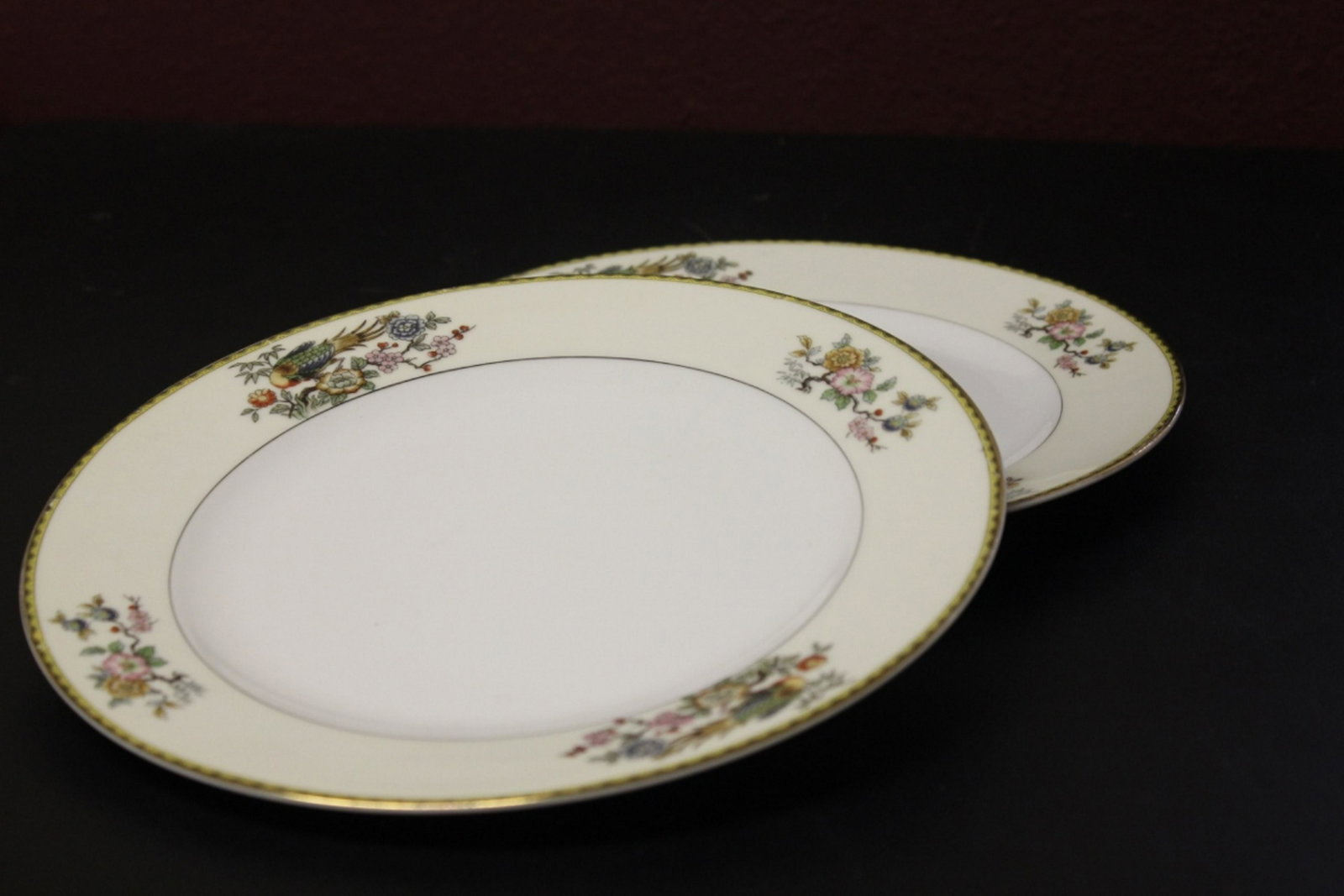 A Lot of Two Noritake Dinner Plates: Datonia Pattern - 10 inches in diameter
