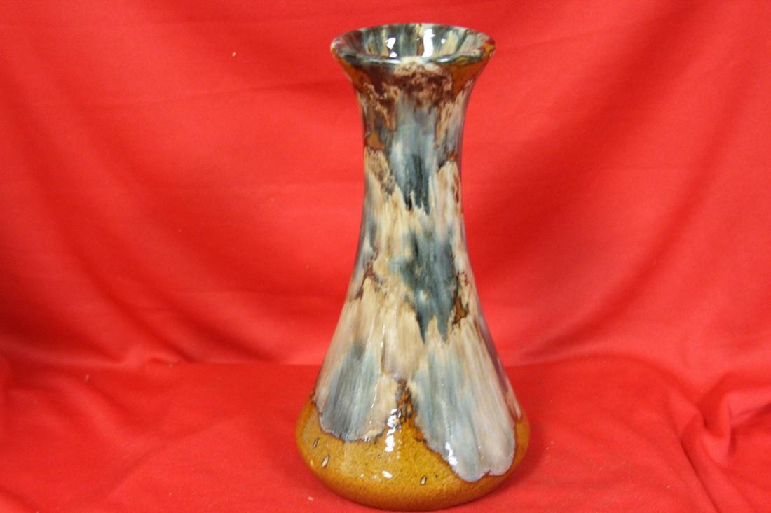 A 1930's American Art Pottery Vase: believed to be brush McCoy - 8 1/2" tall