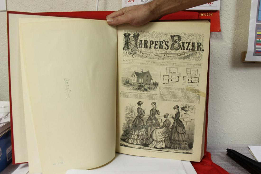 Harper's Bazar - Reprint of 1869, July-Dec: Hardcover large book - ex-library