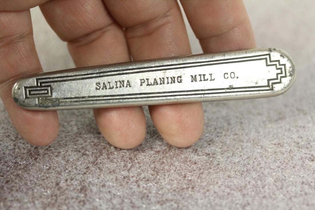 Salina Planing Mill Company Knife: 3 5/8" long