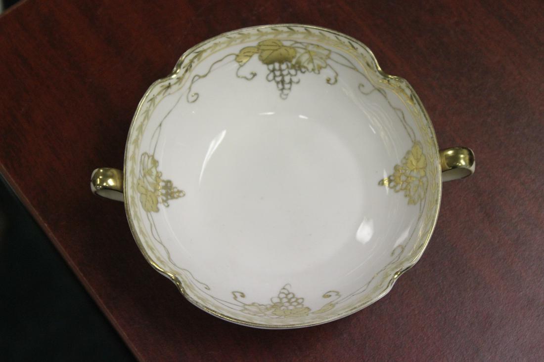 A Nippon Bowl with Two Handles: 6" across from handle to handle