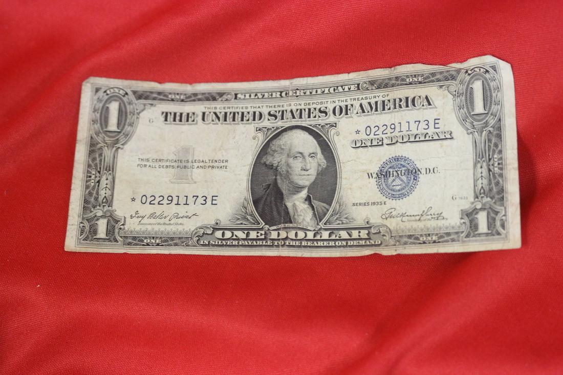A Star Note - One Dollar Blue Seal: as shown