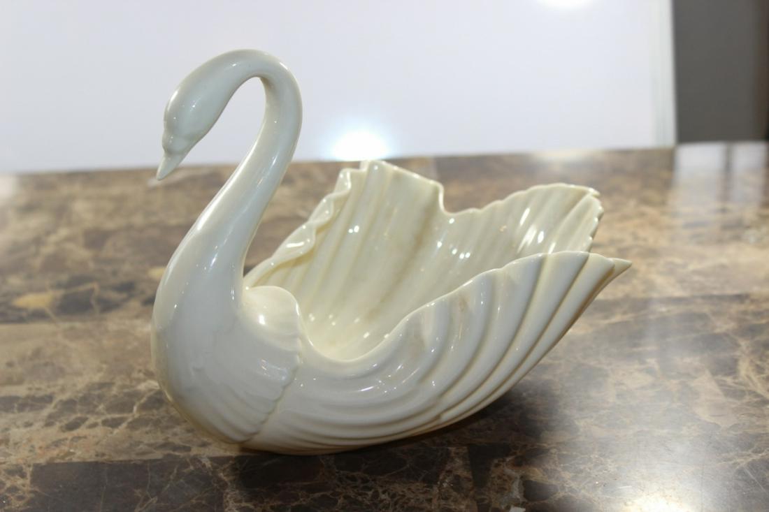 A Lenox Swan Bowl: 8 3/8" long