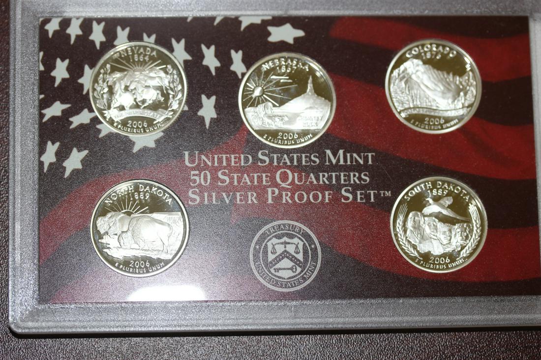 A 2006 Silver Proof Set: 50 State quarters - US Mint - with COA