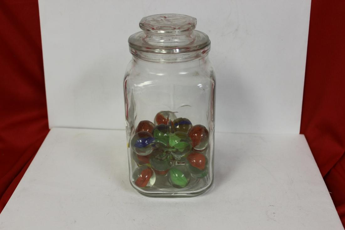 A Jar of Marbles: marbles are larger sizes