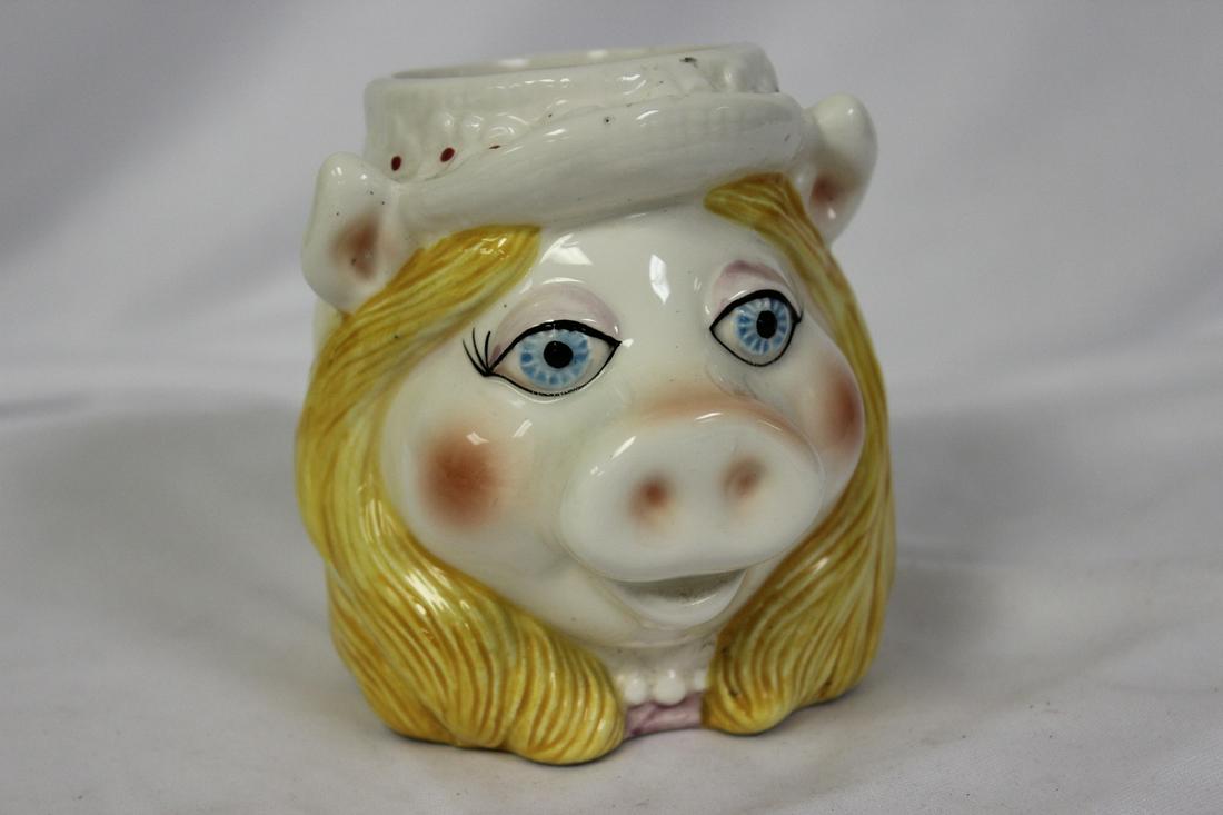 A Ceramic Lady Pig Mug: 4 5/8" tall