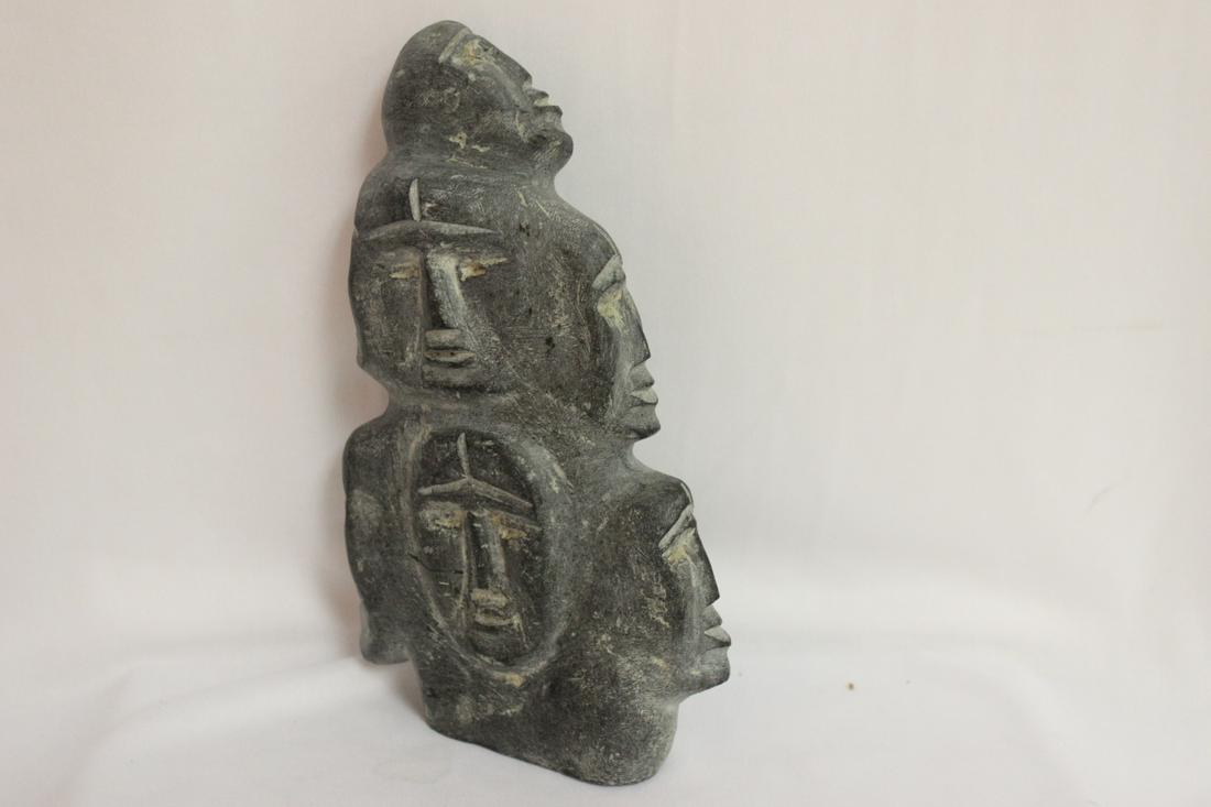 Eskimo Art - Inuit Art: 8" tall - looks to be soapstone