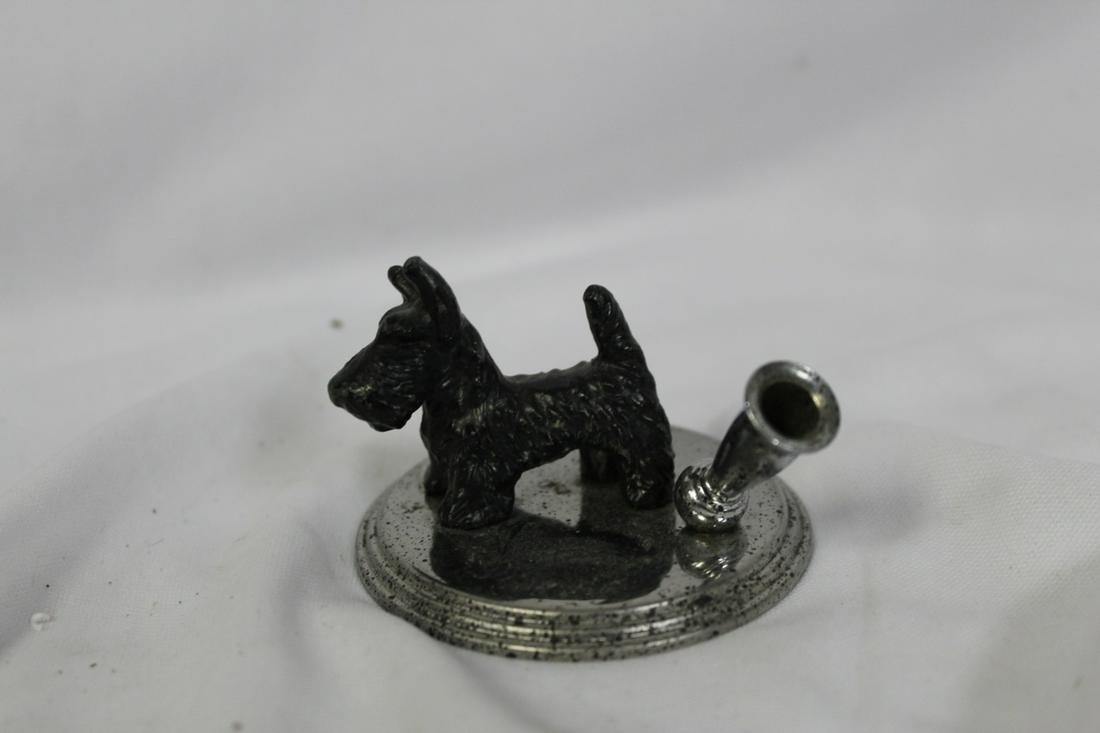 A Pen Holder: no pen - 2 1/2" in diameter - dog= cast iron