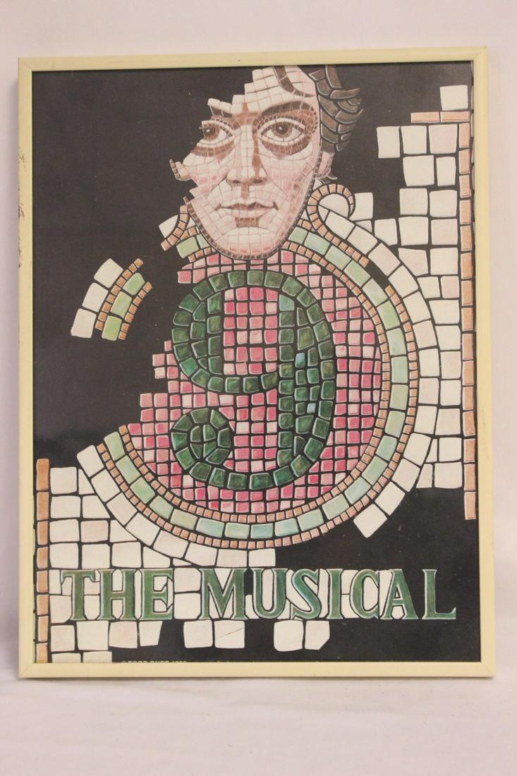 A Framed musical Print: overall= 12 1/4" x 9 1/4"