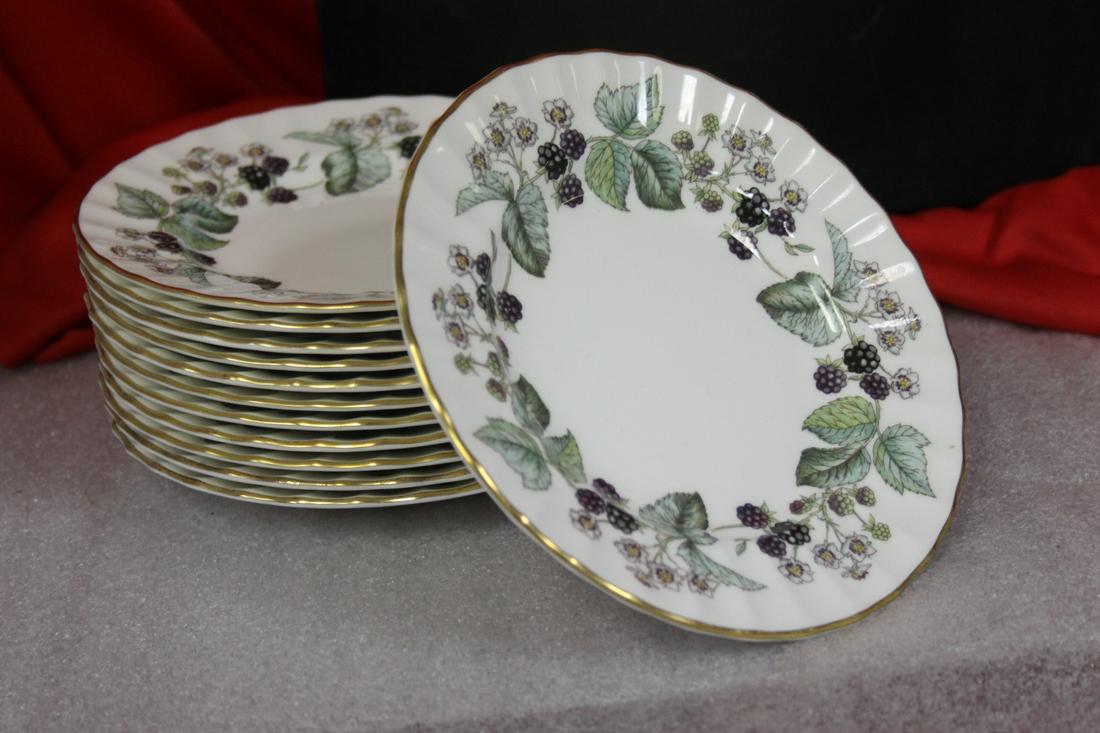 Set of 12 Royal Worcester Bread Plate: Fine bone china - each 6 1/4" in diameter - Lavinia pattern