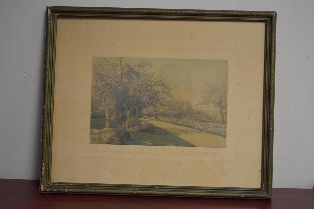 A Wallace Nutting Print / Engraving: overall= 16 1/4" x 13 1/4" - sight= 9 1/2" x 6"