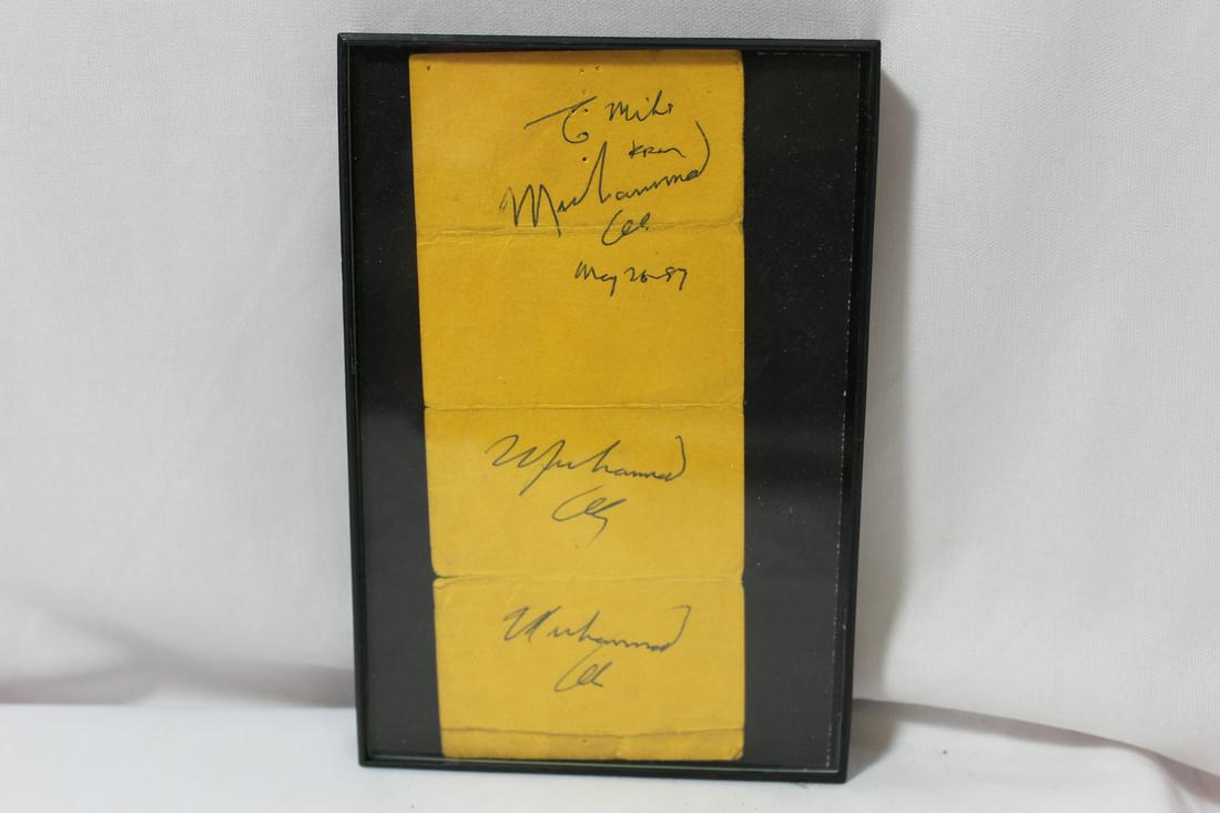 Muhammad Ali Signature: 3 in a row - rare