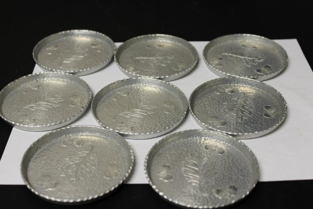Lot of 8 Hand Hammered Coasters: By West Bend