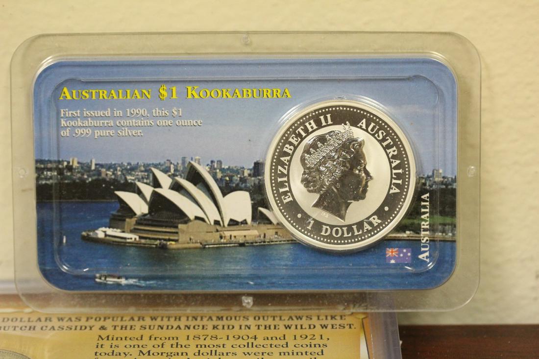 Australian $1.00 Kookaburra Coin: .999 One ounce pure silver