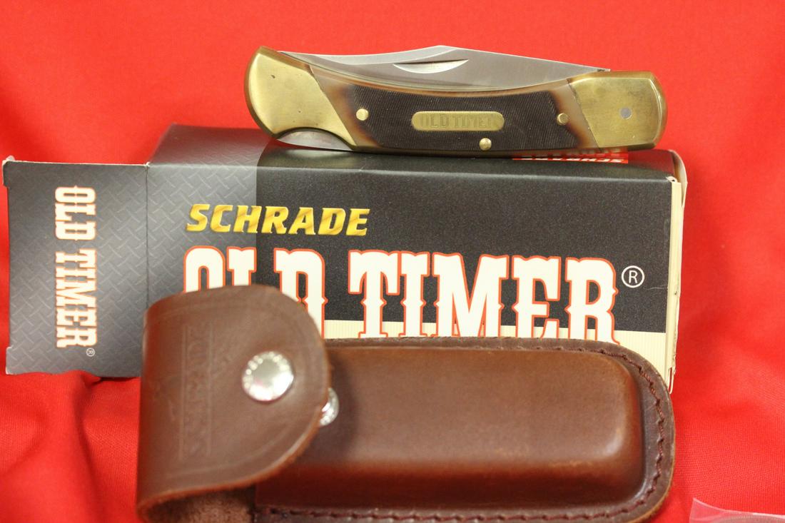 A Schrade Old Timer Knife: 5 inches when folded