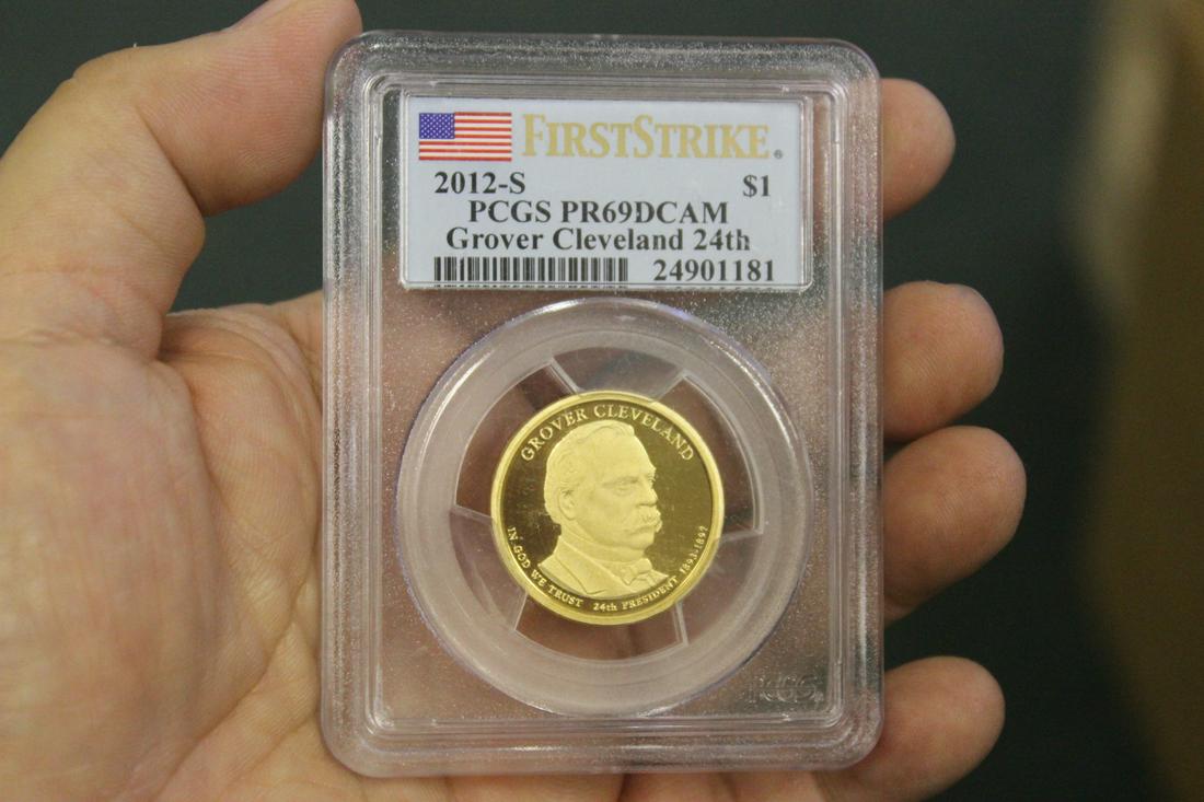 A PCGS Graded 2012-S $1.00 Coin: Grover Cleveland 24th - PR69DCAM