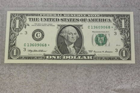 A 1999 One Dollar Star Note: as shown