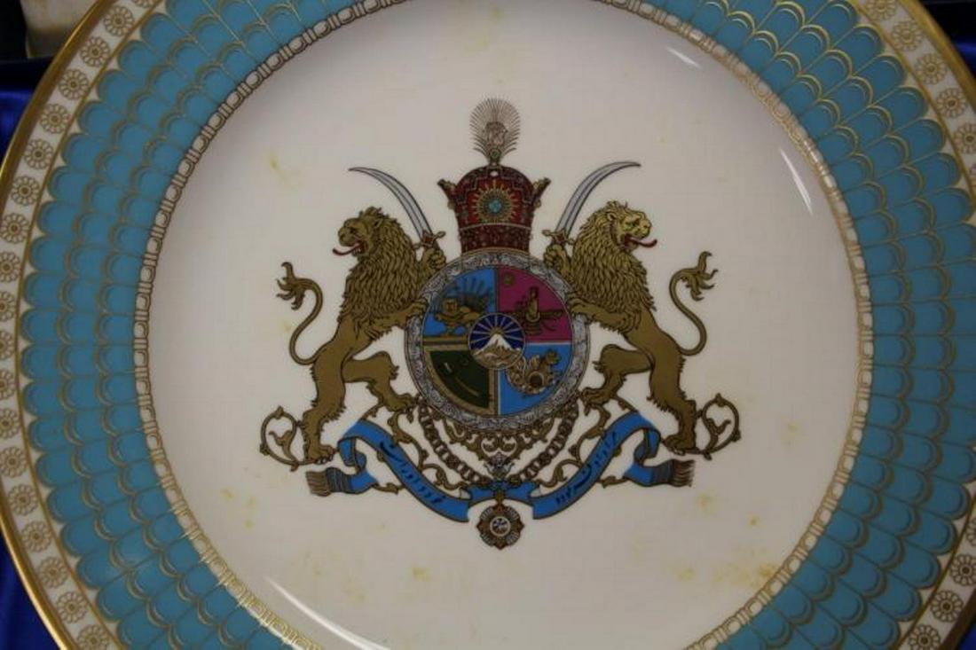 A Very Rare Spode Plate: 22Kt Gold rim - still in plastic wrap - 10 5/8" in diameter - boxed with paperwork