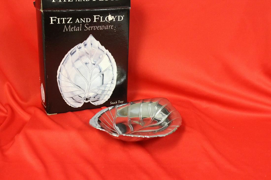 A Fitz and Floyd Metal Serveware: snack tray