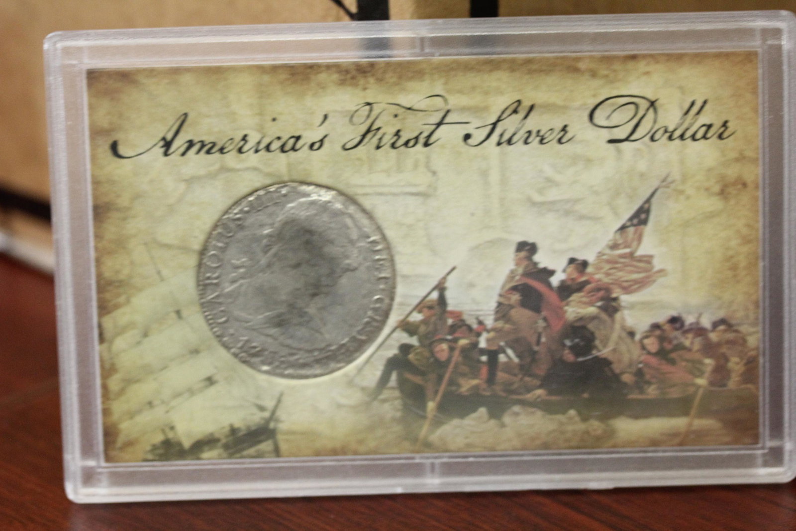 America's First Dilver Dollar - A Silver Eight Reales: Spanish or Mexican coin - 1700's - please note: case is cracked