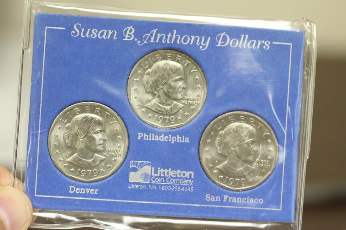 A Susan B. Anthony First Year All Mint Set: set of 3 coins