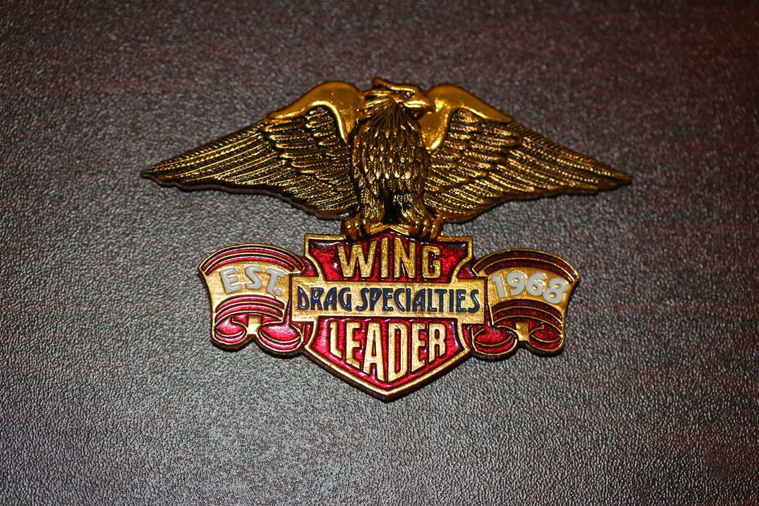 A Wingleader Emblem: possibly related to Harley Davidson? - 3 1/8" wide