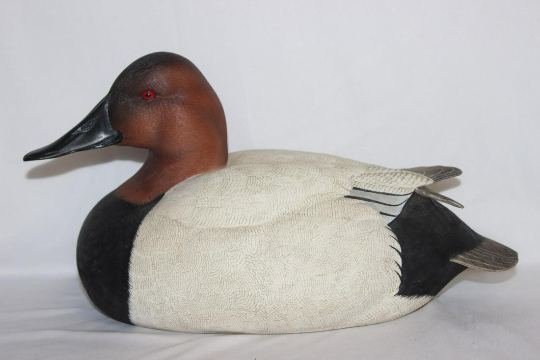 A Duck Decoy by Danbury Mint: 11 1/2" long - resin construction